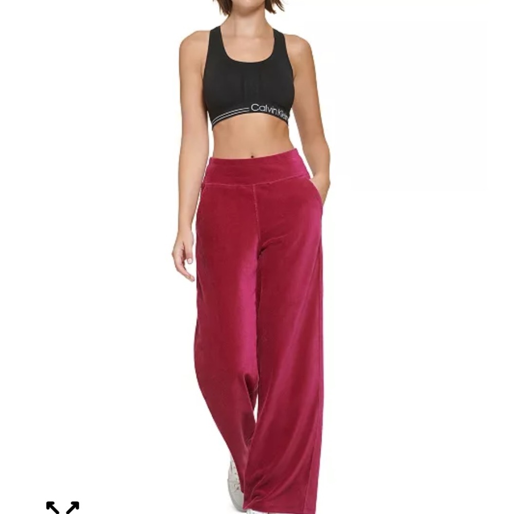 CALVIN KLEIN WIDE LEG VELORE PANT (a521)